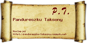 Pandureszku Taksony névjegykártya